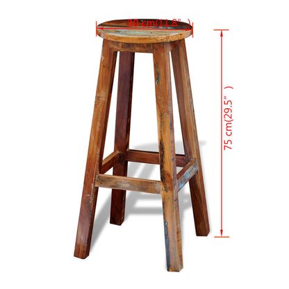 Barkruk Massief Gerecycled Hout