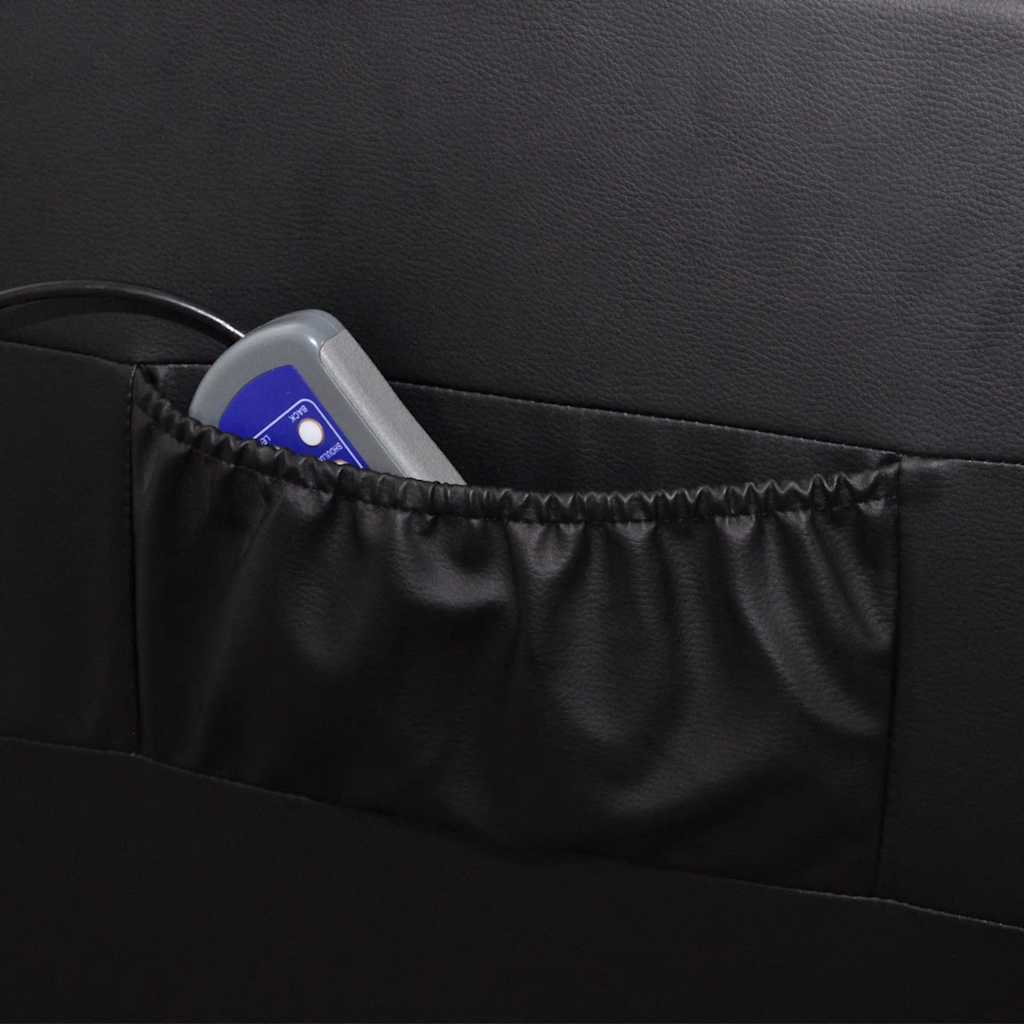 Massagestoel kunstleer zwart