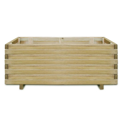 Plantenbak Verhoogd Rechthoekig Hout 100 x 50 x 40 cm Beige