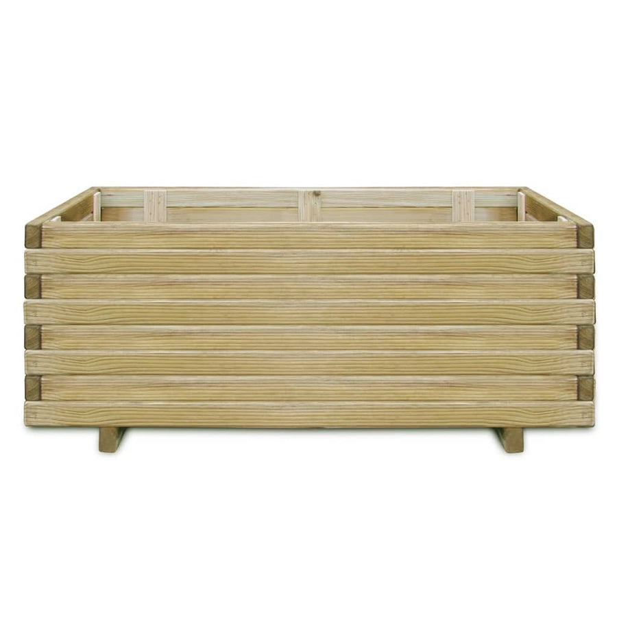 Plantenbak Verhoogd Rechthoekig Hout 100 x 50 x 40 cm Beige