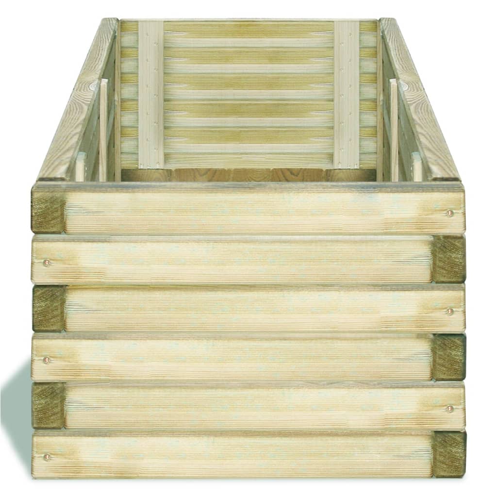 Plantenbak Verhoogd Rechthoekig Hout 120 x 40 x 30 cm Groen