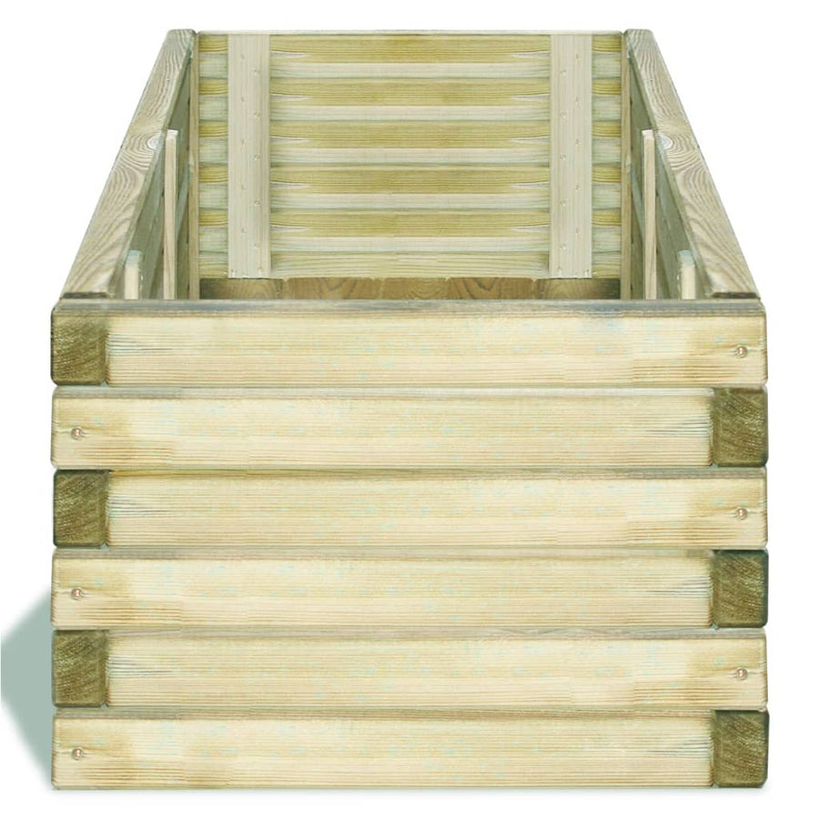 Plantenbak Verhoogd Rechthoekig Hout 120 x 40 x 30 cm Groen