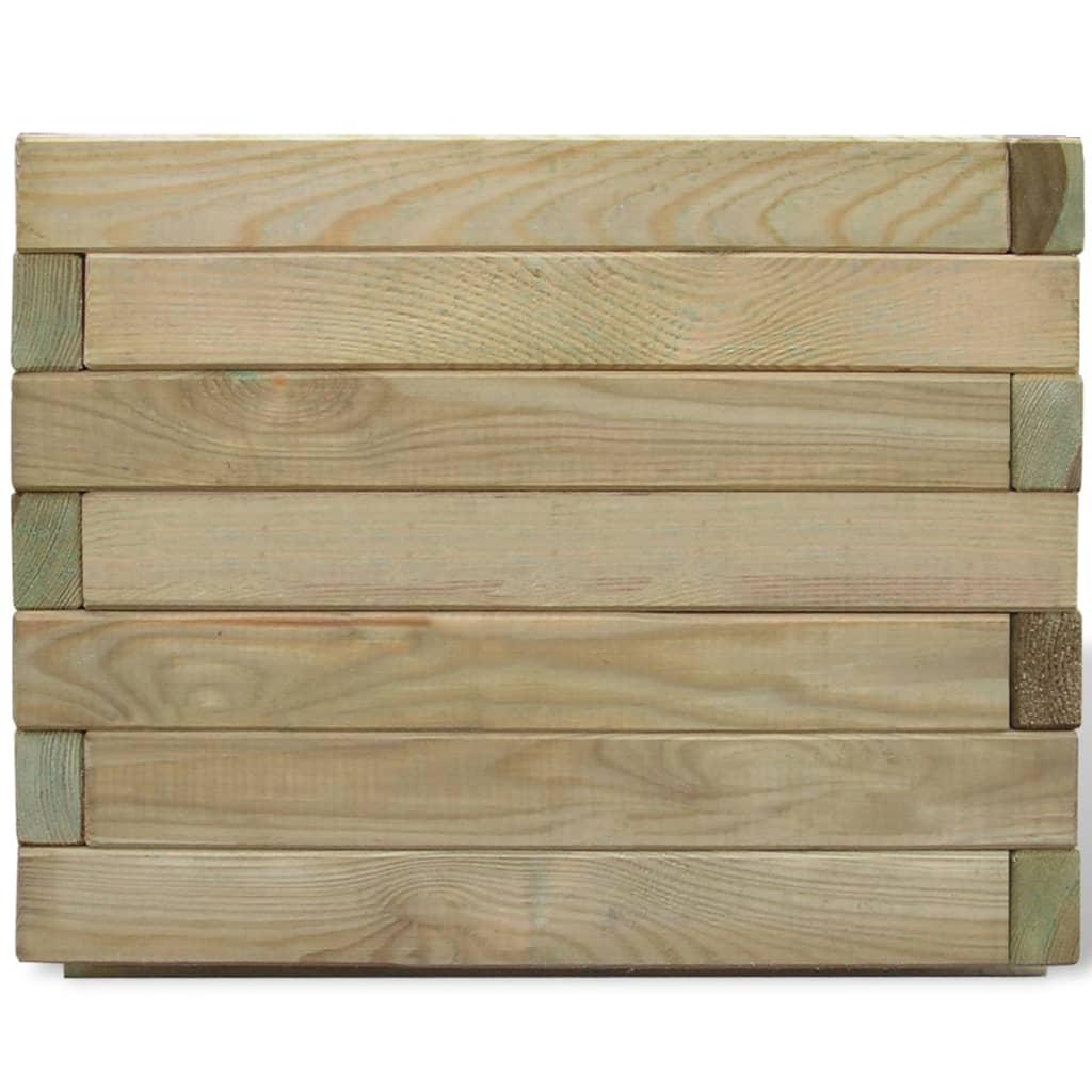 Plantenbak Verhoogd Vierkant Hout 50 x 50 x 40 cm Groen