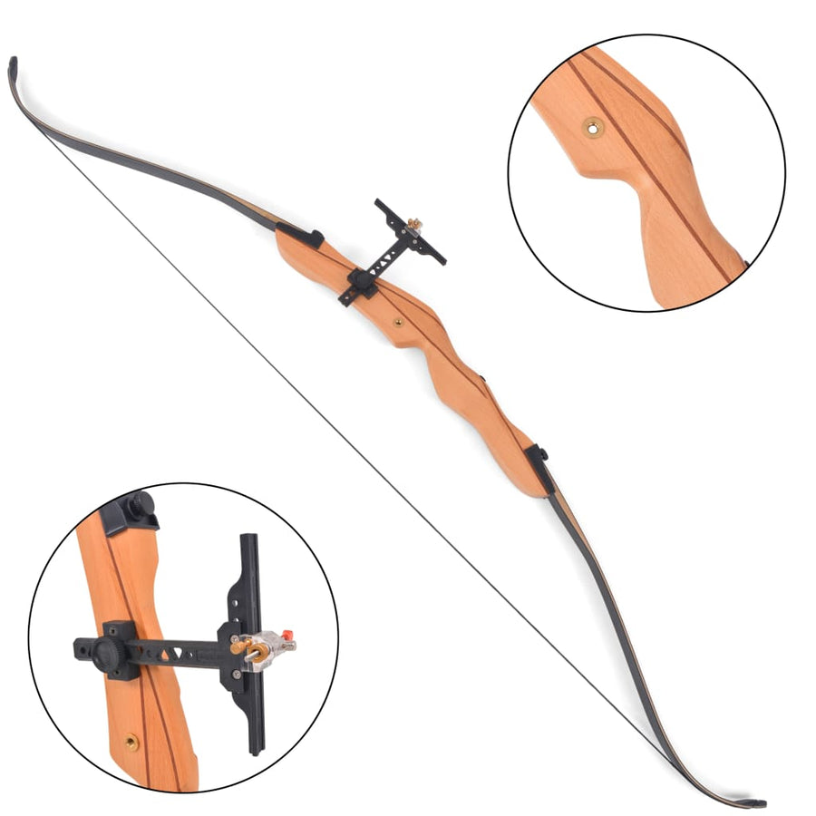 Recurveboog Voor Volwassenen 68" 30 Lb Zwart