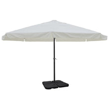 Parasol Met Draagbare Voet Aluminium () 1 Wit