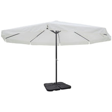 Parasol Met Draagbare Voet Aluminium () 1 Wit