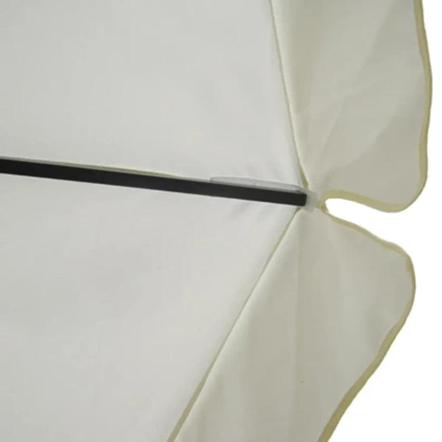 Parasol Met Draagbare Voet Aluminium () 1 Wit