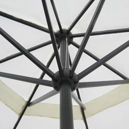 Parasol Met Draagbare Voet Aluminium () 1 Wit