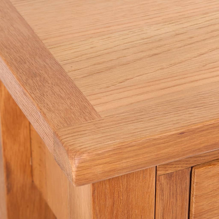 Wandtafel met 2 lades 83x30x73 cm massief eikenhout