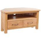 TV cabinet with drawer 88x42x46 cm solid oak wood