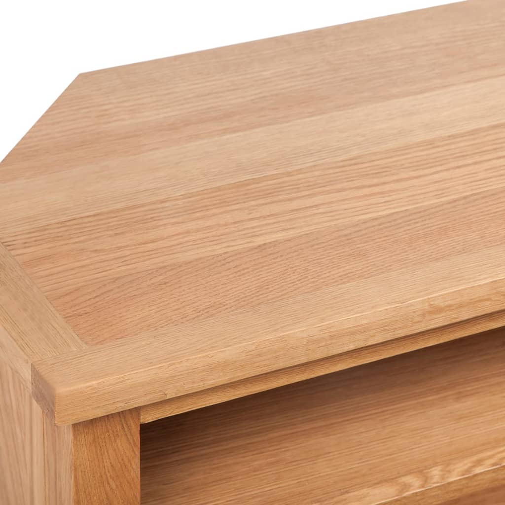 Tv-Meubel Met Lade 88X42X46 Cm Massief Eikenhout 1 Bruin