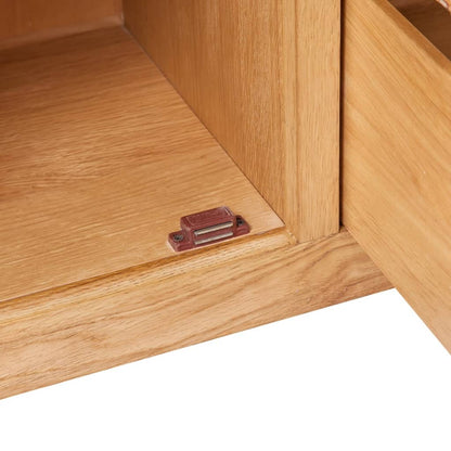 Dressoir met 3 lades 110x33,5x70 cm massief eikenhout