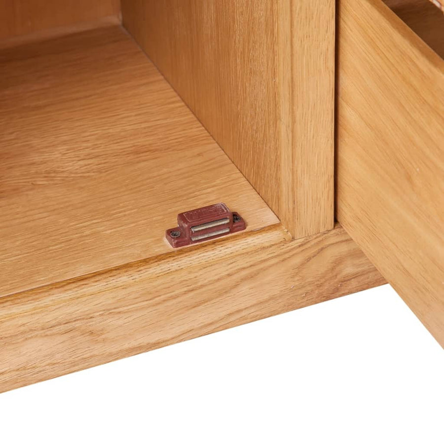 Dressoir met 3 lades 110x33,5x70 cm massief eikenhout