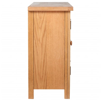 Dressoir met 3 lades 110x33,5x70 cm massief eikenhout