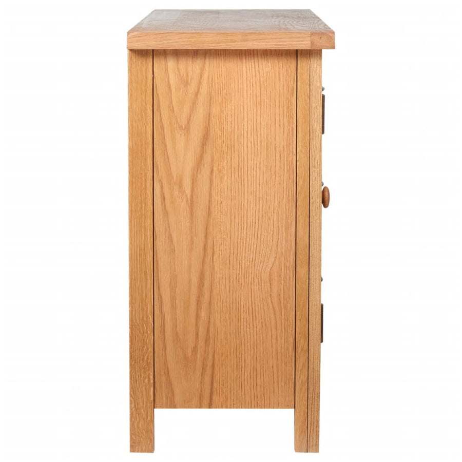 Dressoir met 3 lades 110x33,5x70 cm massief eikenhout