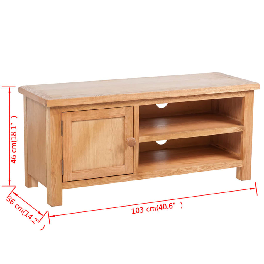 Tv-meubel 103x36x46 cm massief eikenhout