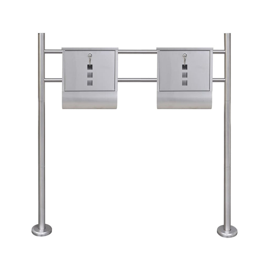 Op Rvs Standaard 31 x 10.5 x 33.5 cm Dubbele brievenbus