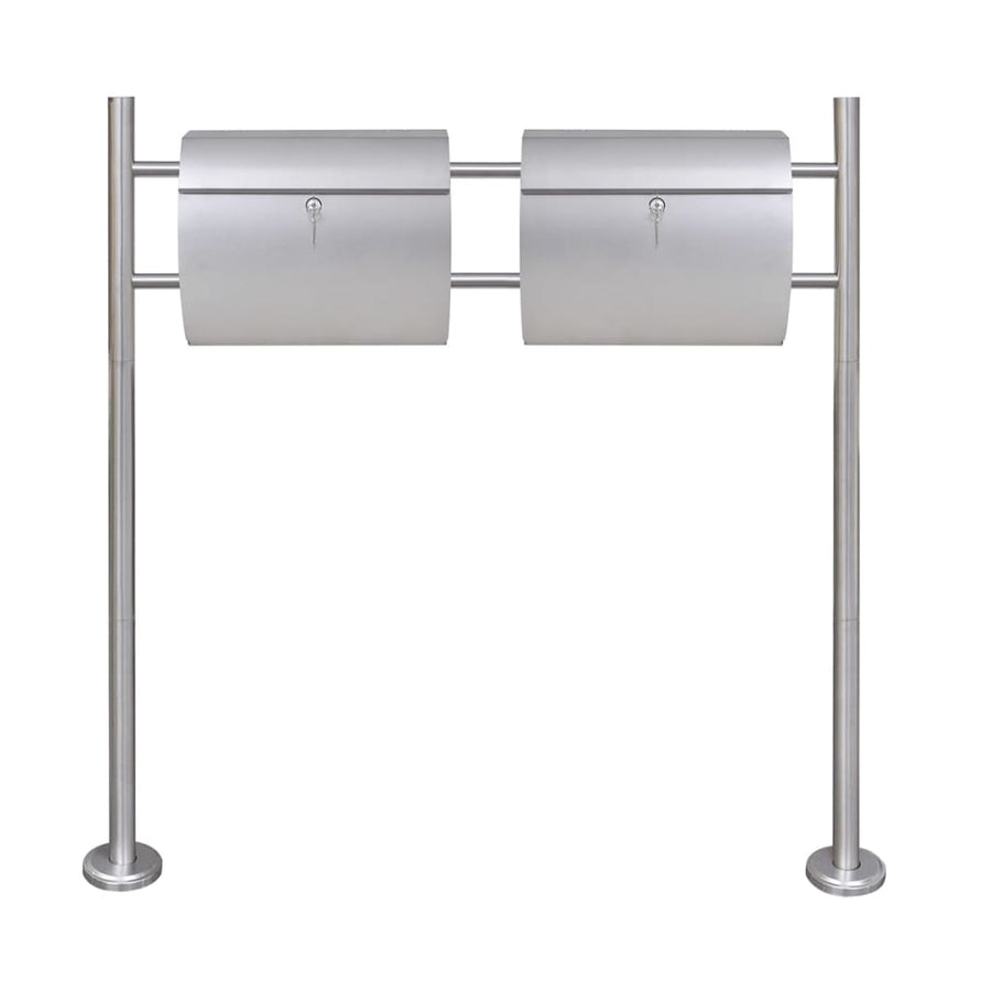 Op Rvs Standaard 37.5 x 13 x 31 cm Dubbele brievenbus