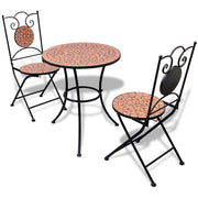 3-piece Bistro Set ceramic tile terracotta