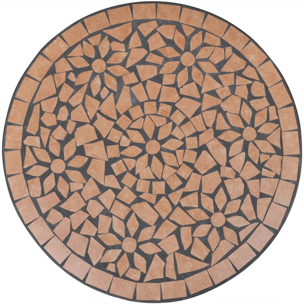 -Delige Bistroset Keramische Tegel Terracotta Rond