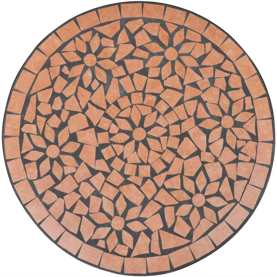 -Delige Bistroset Keramische Tegel Terracotta Rond