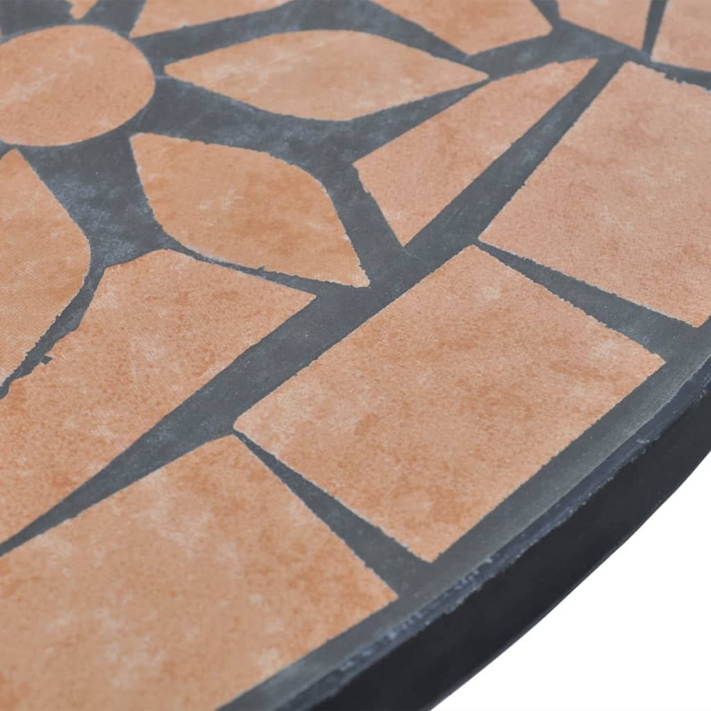 -Delige Bistroset Keramische Tegel Terracotta Rond