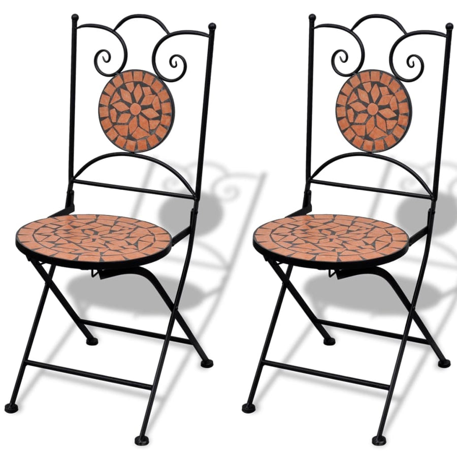 -Delige Bistroset Keramische Tegel Terracotta Rond