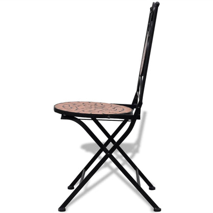 -Delige Bistroset Keramische Tegel Terracotta Rond