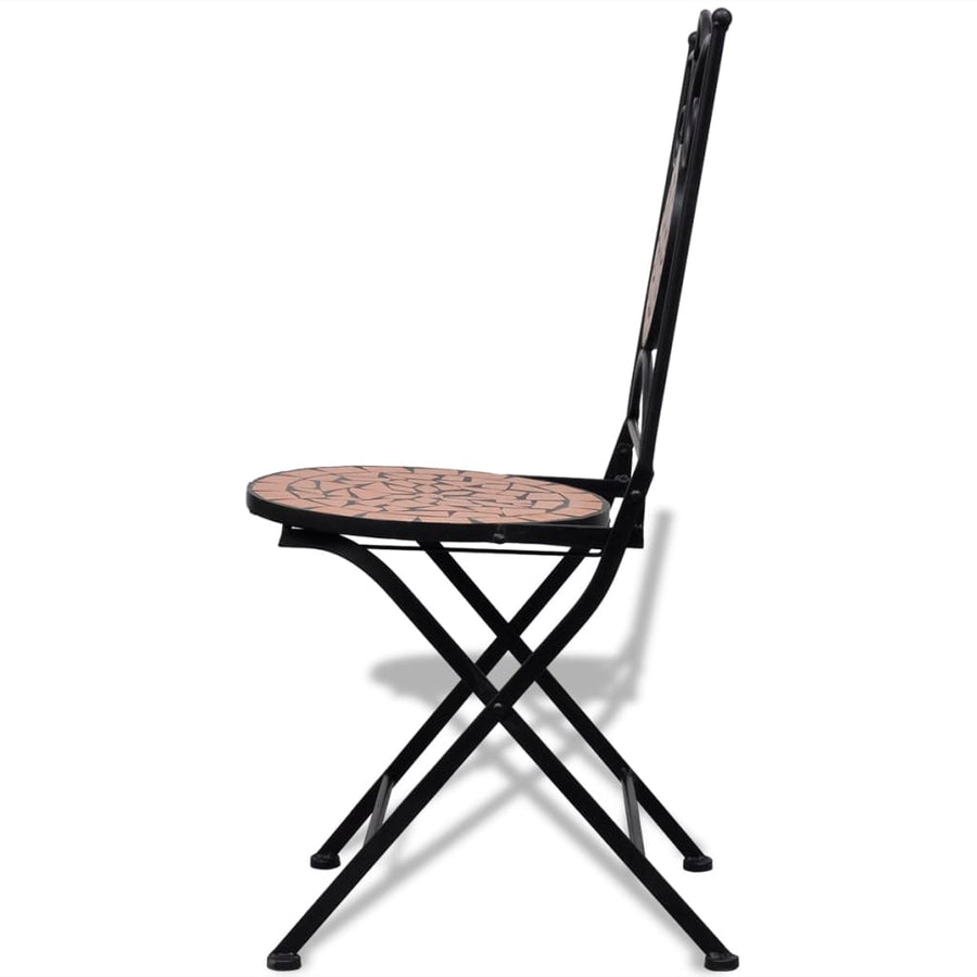 -Delige Bistroset Keramische Tegel Terracotta Rond
