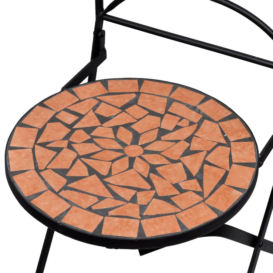 -Delige Bistroset Keramische Tegel Terracotta Rond