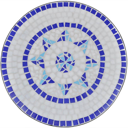 -Delige Bistroset Keramische Tegel Blauw en wit Rond