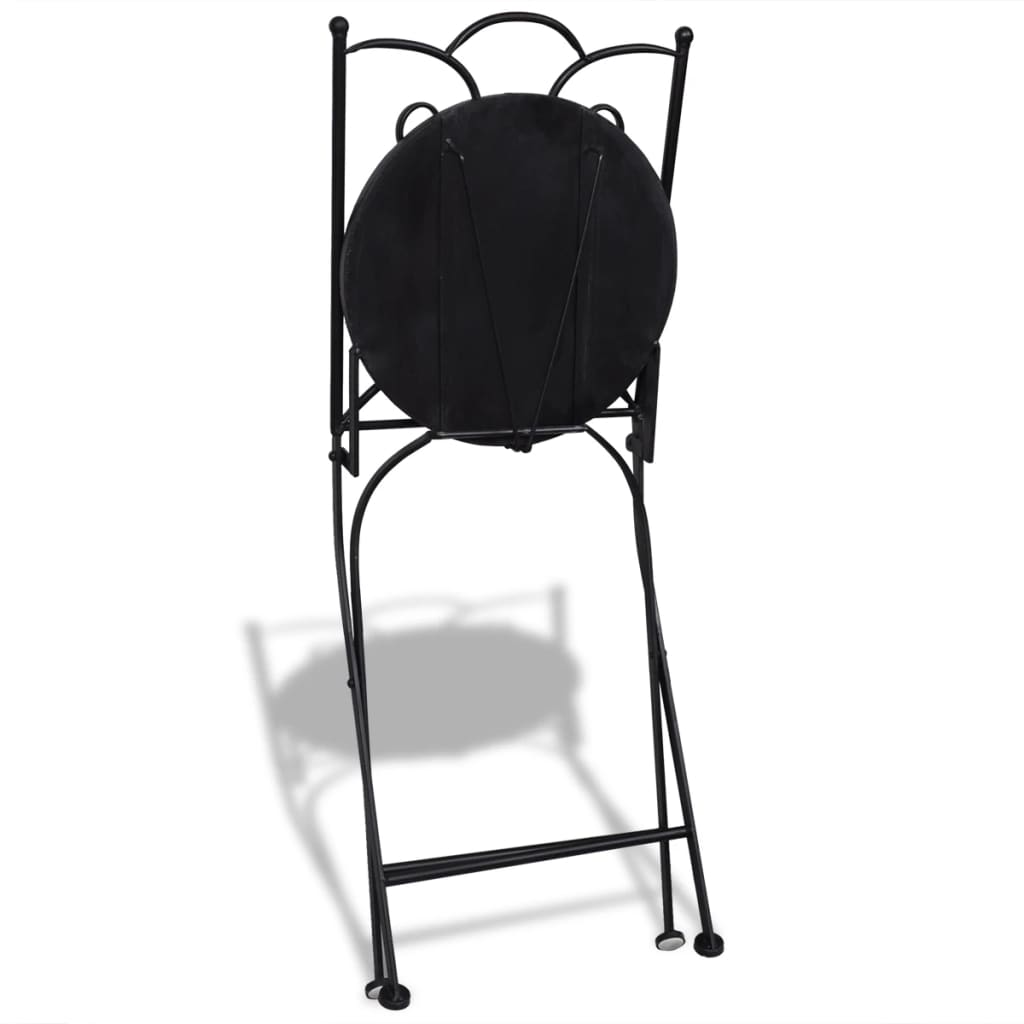 -Delige Bistroset Keramische Tegel Blauw en wit Rond
