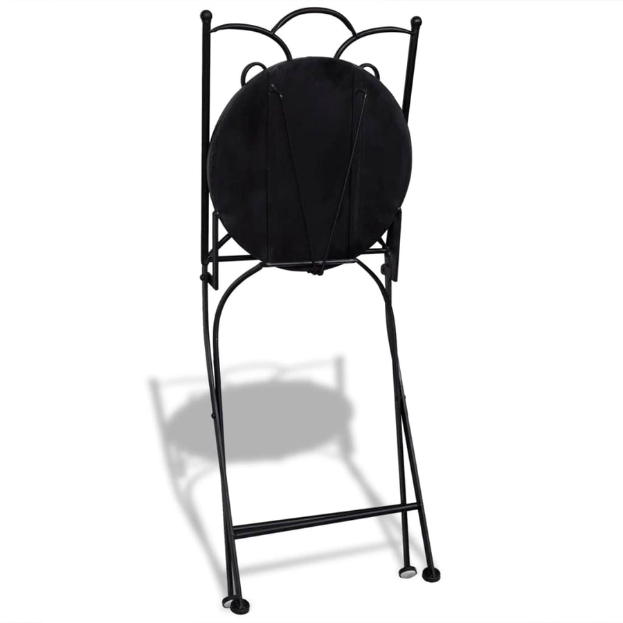 -Delige Bistroset Keramische Tegel Blauw en wit Rond