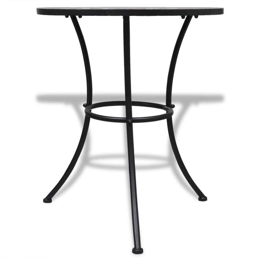 -Delige Bistroset Keramische Tegel Terracotta en wit Rond