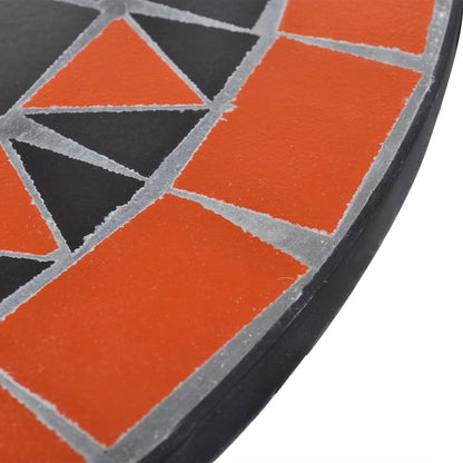 -Delige Bistroset Keramische Tegel Terracotta en wit Rond