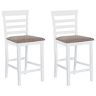Barkrukken 2 stuks 62 cm zithoogte stof wit