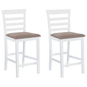 Barkrukken 2 stuks 62 cm zithoogte stof wit