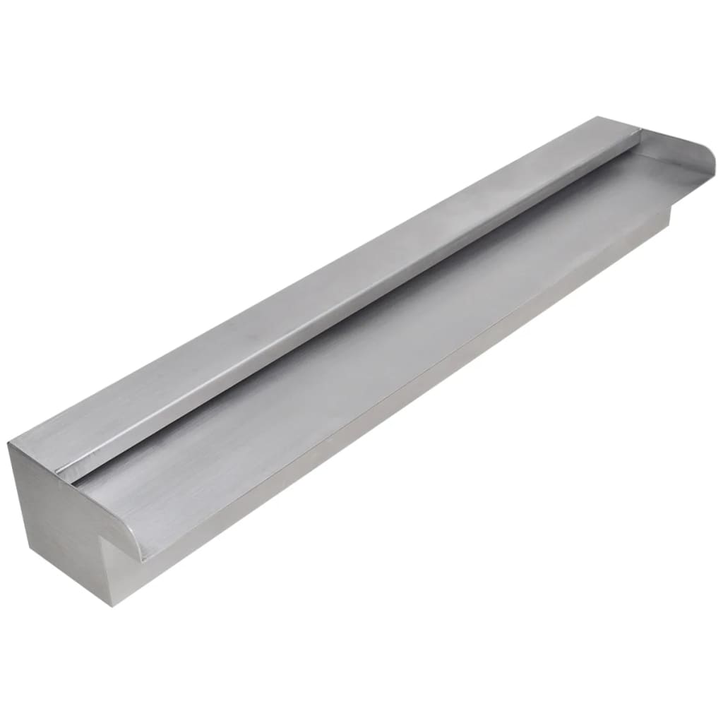 Zwembadwaterval Rechthoekig Roestvrij Staal 60 cm zonder LED
