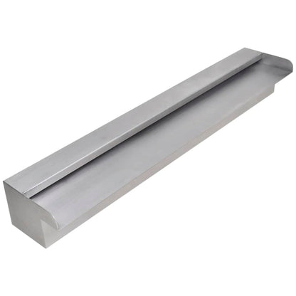 Zwembadwaterval Rechthoekig Roestvrij Staal 60 cm zonder LED