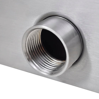 Zwembadwaterval Rechthoekig Roestvrij Staal 60 cm zonder LED