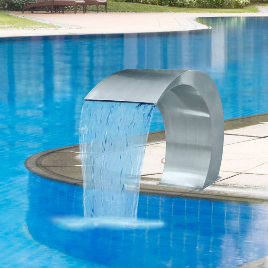 Zwembadwaterval 45X30X60 Cm Roestvrij Staal zonder LED