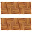 Terrastegels Verticaal Patroon 30 X 30 Cm Acacia Set Van 20 Bruin Patroon 2