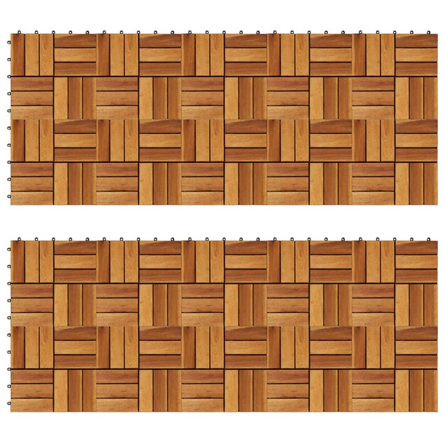 Terrastegels 30 x 30 cm Acacia set van 20 20 Bruin Patroon 1