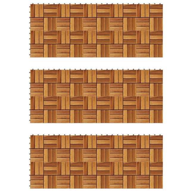 Terrastegels 30 x 30 cm Acacia set van 30 30 Bruin Patroon 1