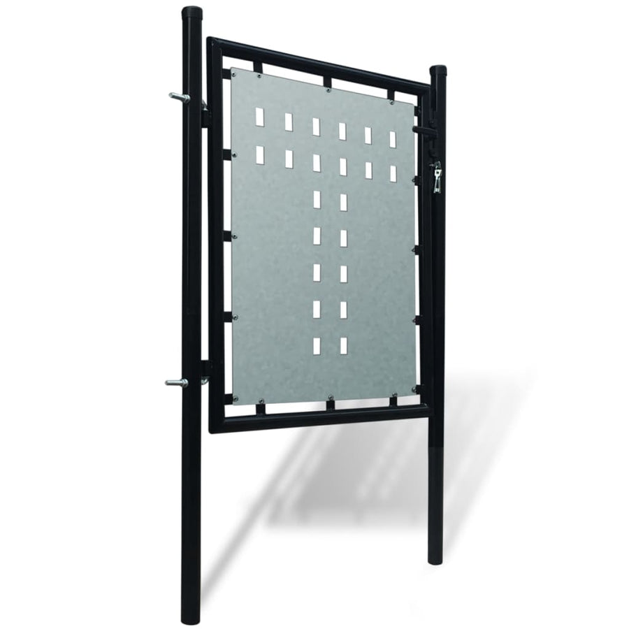 Poort enkel 100x150 cm zwart 100 x 150 cm