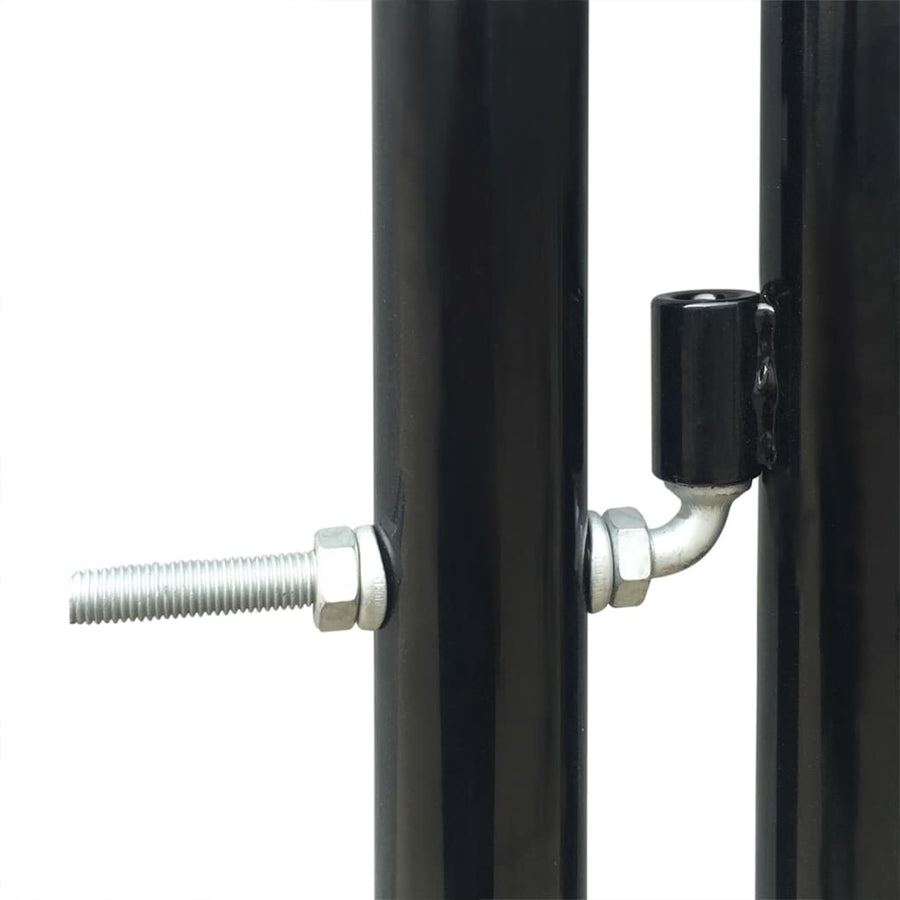 Poort enkel 100x150 cm zwart 100 x 150 cm