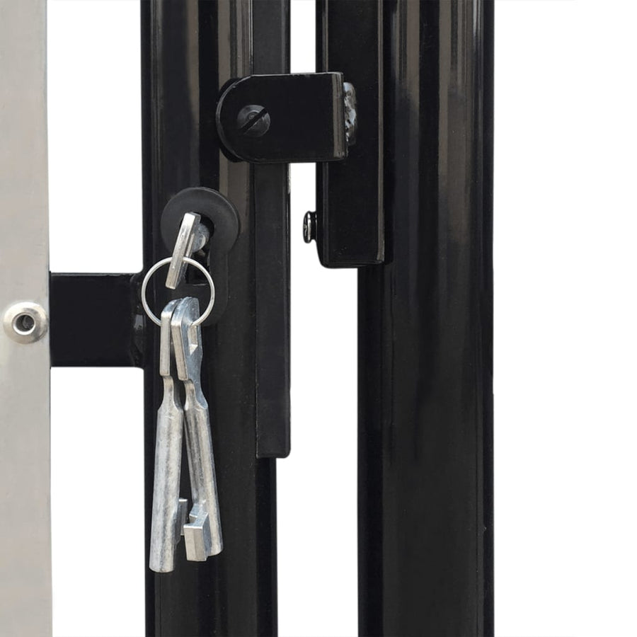 Poort enkel 100x150 cm zwart 100 x 150 cm