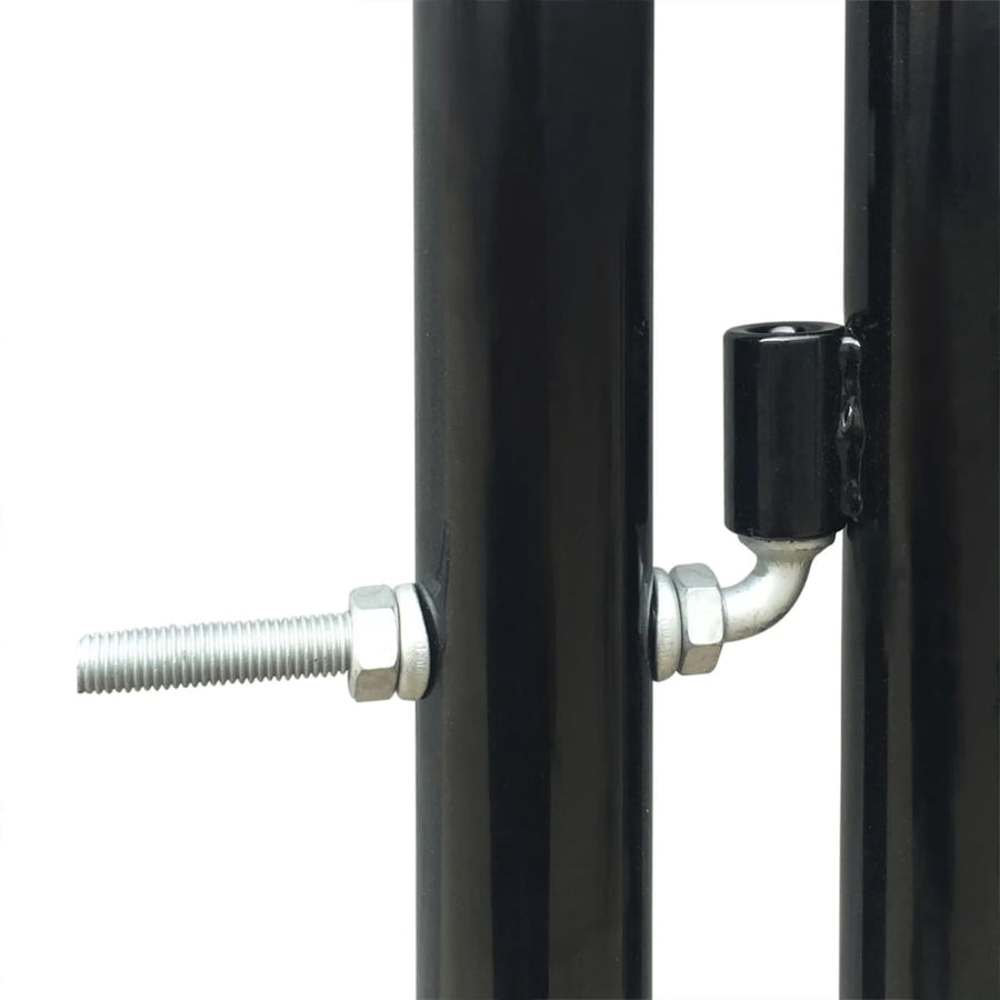 Poort enkel 100x200 cm zwart 100 x 200 cm