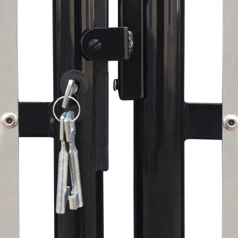 Poort enkel 300x150 cm zwart 300 x 150 cm