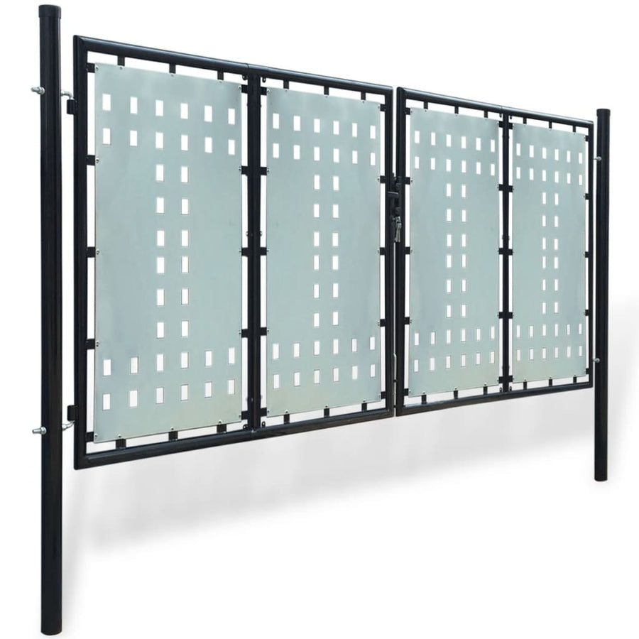 Poort enkel 300x175 cm zwart 300 x 175 cm